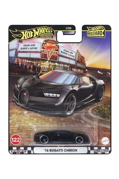 HOT WHEELS PREMIUM BOULEVARD BUGATTI CHIRON 16 DIECAST CAR 1:64 SCALE