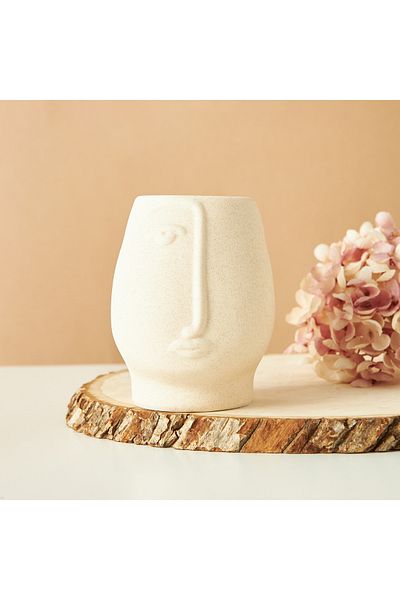 Lifestyle Face Shaped Porcelain Oil Burner - 10x9x12 cms