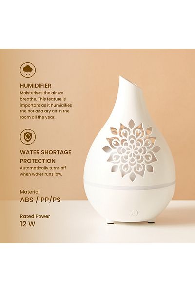 Lifestyle Jasmine Cutwork Detail Aroma Diffuser - 100 ml