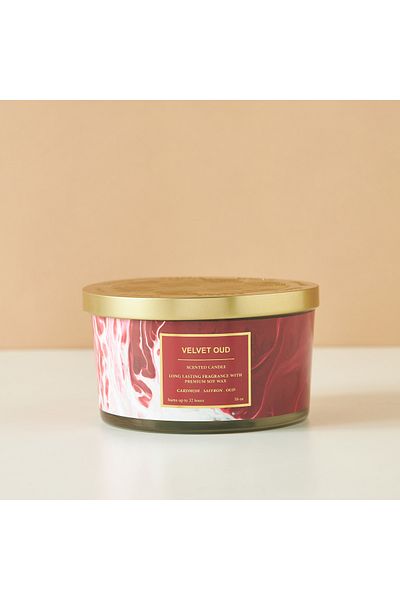 Scent.d London Scent.d Velvet Oud 3-Wick Jar Candle - 450 gms
