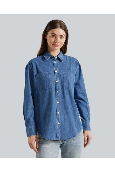 Gant قميص دينم Rw - قصة مريحة، دينم متين