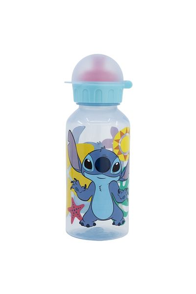 Stitch Sticla apa din plastic pentru copii, 370 ml, Transparent,