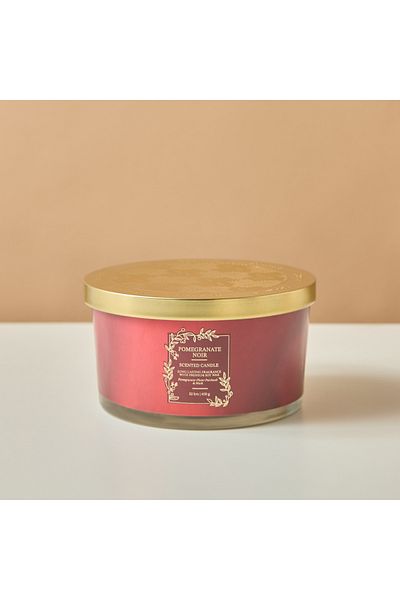 Scent.d London Scent.d Pomegranate Noir Scented 3-Wick Jar Candle - 450 gms