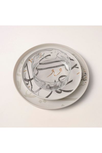 LA MESA Oulfa gold*silver porcelain 18 Pcs dinner set