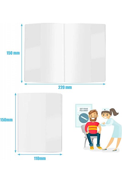 Mizijia Set de 3 huse transparente pentru pașaport/pașaport, PVC, 150 X 110 mm