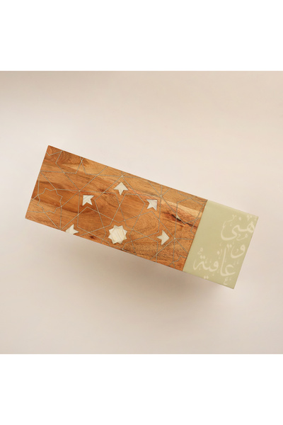 LA MESA metal serving box with lid 35*12*10cm, gold