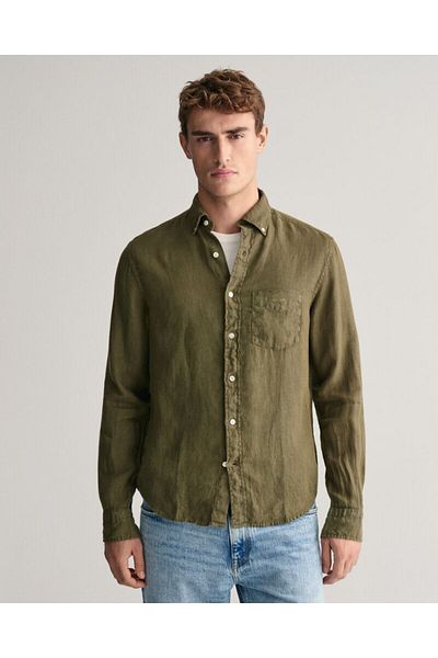 Gant Regular Fit Garment-Dyed Linen Shirt