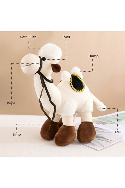 FUN AND TOYS Camel Plush Toy – Cute Camel Doll for Kids and Adults – Soft Stuffed Animal – High-Quality Plush