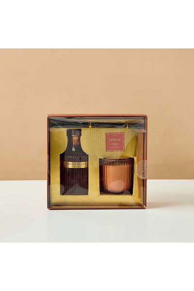 Lifestyle Hibiscus Gold Reed Diffuser and Candle Gift Set