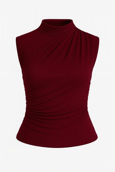 HAKKE Drawstring Sleeveless Sandy Bluz