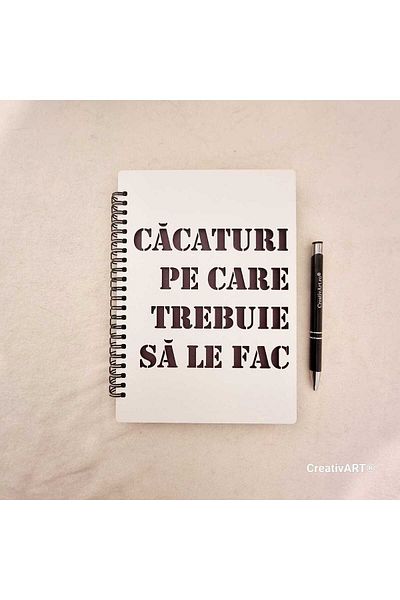 CreativArt Wooden diary with an authentic and funny message – "Shit I have to do"