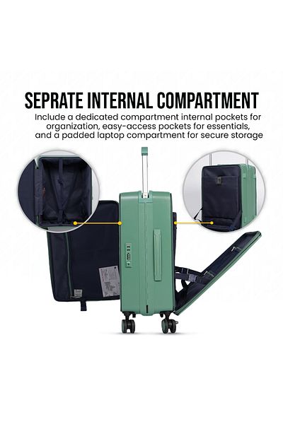 JEEM ML01 Wide Handle Cabin Luggage | Cabin Size Trolley Bag | Durable Lightweight (20.25 inch)