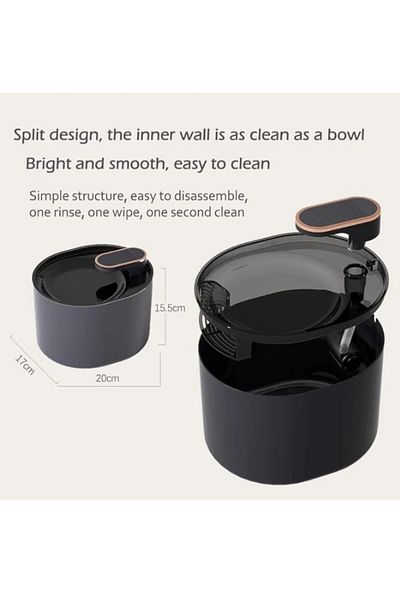 TRADE BAY Cat Water Fountain 3L – Ultra Quiet Pet Water Dispenser with LED Indicator
