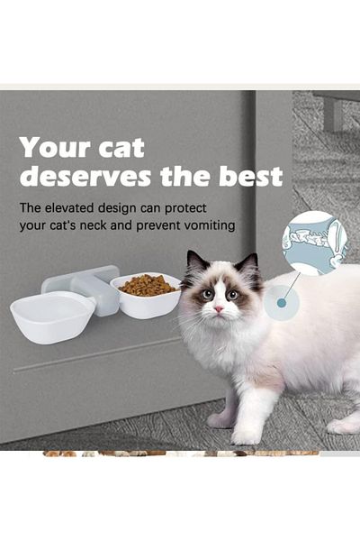 TRADE BAY Cat Food Bowls Set Elevated