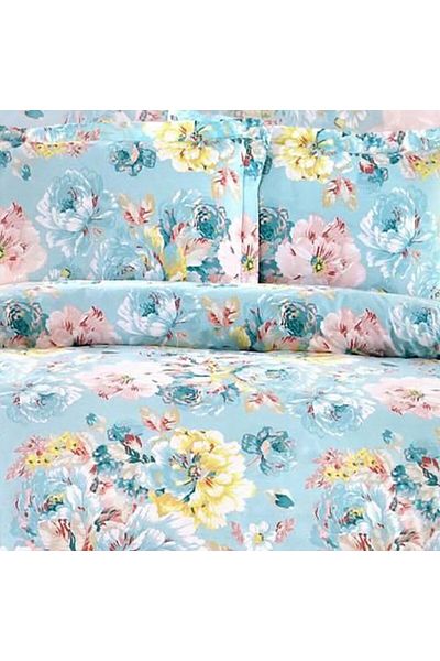 Pucioasa Crepe linen for 1 person, 100% cotton, floral pattern