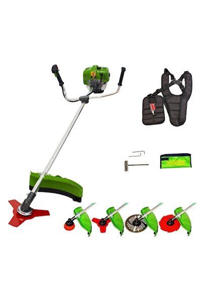 ProCraft Pdr Tools Gasoline Brushcutter PROCRAFT Germany 4200, 5.8HP, 52CC, Professional Harness, 4 Cutting Accessories