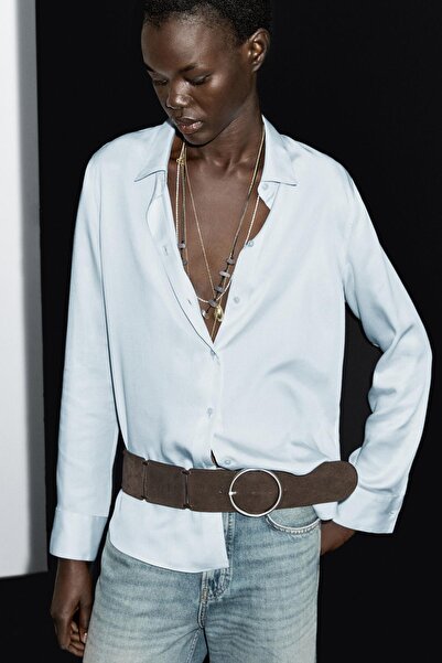 Massimo Dutti Yakalı dökümlü gömlek