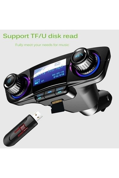 divendi-ro Multifunctional FM Modulator with MP3 Player and Bluetooth for your car