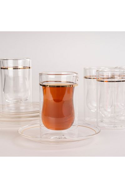 Generic Arabic Tea Cup Set 12Pc Gold