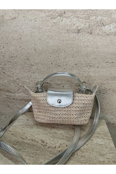 ALTUDA Women's Mini Straw Shoulder Bag Tiny