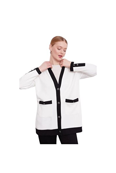 Levidor Ribbed Button Detailed Cardigan Suit