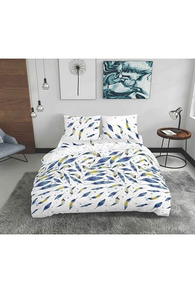 Bedora Feathers double bed linen, Bedora, 4 pieces, 180x200, 100% cotton, multicolor