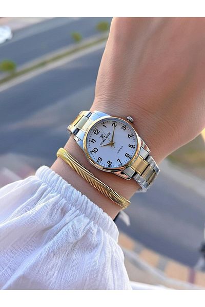Daniel Klein Women's Wrist Watch+Bangle with Numeral Dial 3 Atm Water Resistant 2 Years Warranty Kn046.Dk2