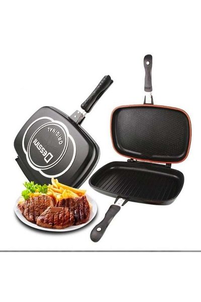 divendi-ro Dessini non-stick double grill frying pan 36cm
