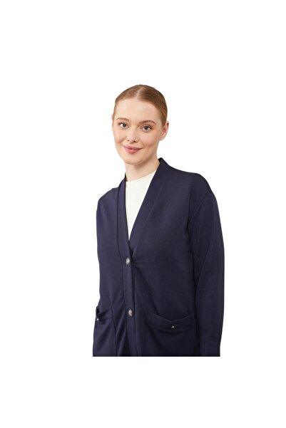 Levidor Ribbed Button Detailed Cardigan Suit