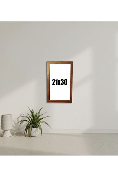 Wooden Factory 21X30 cm One Piece Gold Gold Color Decorative Frame – Blank Picture Frame for Wall