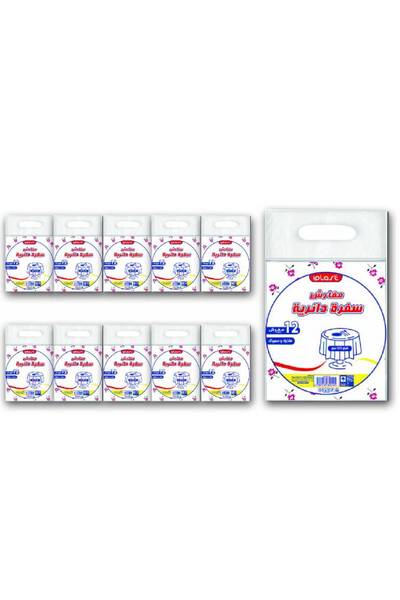 iplast آي بلاست :غطاء طاولة مستديرة: القطر 120 سم: 10 ربطات: الاجمالي 120 مفرش