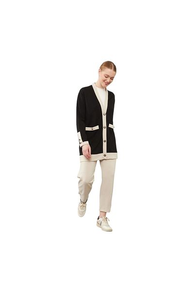 Levidor Ribbed Button Detailed Cardigan Suit