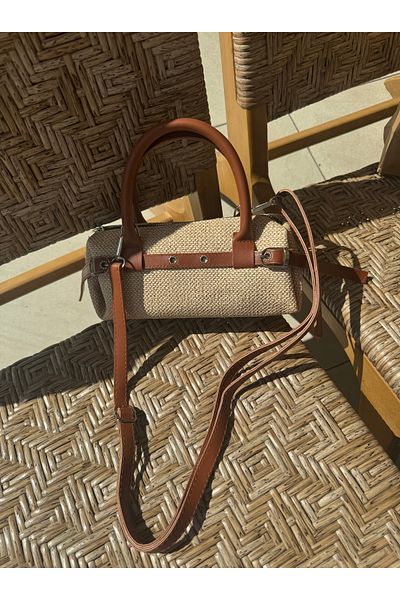 ALTUDA Women's Straw Patterned Cross Strap Shoulder Bag Gua