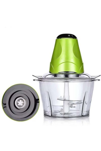 divendi-ro Mașină de tocat electrică multifuncțională 250W, pentru carne, fructe și legume, capacitate 3L, oțel, verde