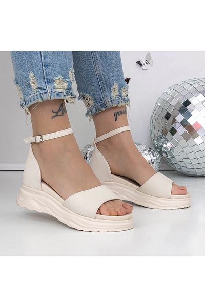 mei Sandale Dama cu Platforma 3H21 Bej |