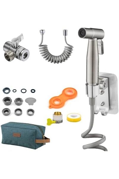 Kaleden Portable Travel Bidet Set | Travel Shattaf Set | Travel Bidet Sprayer | Connects to Mixer Tap | Show