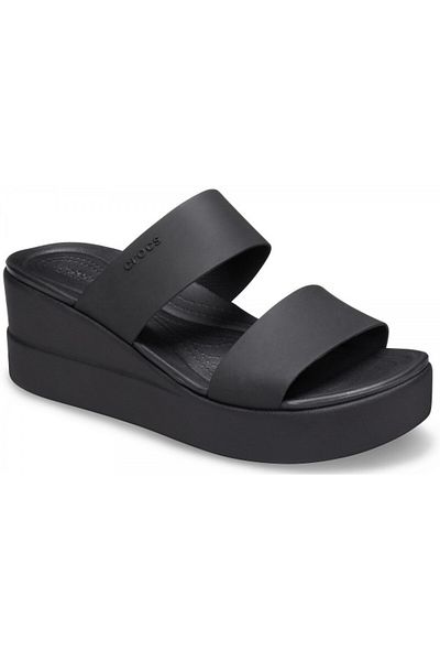 Crocs Brooklyn Mid Wedge Slippers 41-42 Eu - W10 Us Black - Black/black