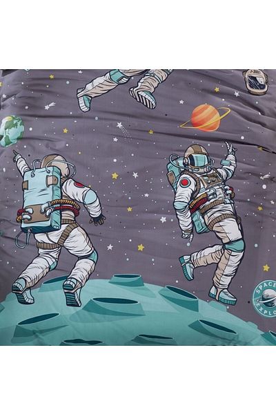 Pucioasa Single bed linen with astronauts, 100% cotton ranforce, Pucioasa, Space