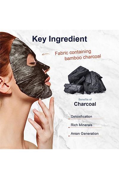 Purederm Deep Purifying Black O2 Bubble Mask Charcoal Facial Sheets with Detoxifying and Moisturizin