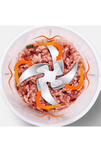 divendi-ro Mașină de tocat electrică multifuncțională 250W, pentru carne, fructe și legume, capacitate 3L, oțel, verde