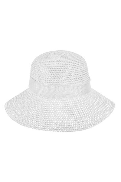 GLAMSI Women's Perforated Pattern Hat with Ribbon