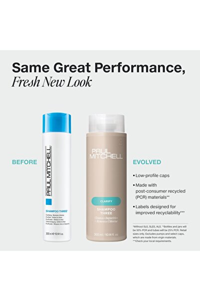 Paul Mitchell Shampoo Three, Clarifying Shampoo, Removes Chlorine 33.8 Oz