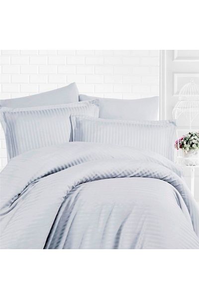 Pucioasa Thick damask bed linen 1 person, Grey