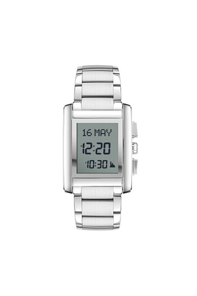 ALFAJR Men's WS-06S Stainless Steel Digital Watch