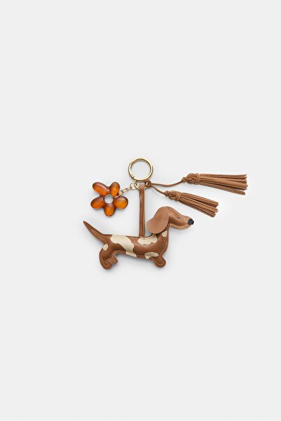 Stradivarius Köpek ve çiçek figürlü anahtarlık