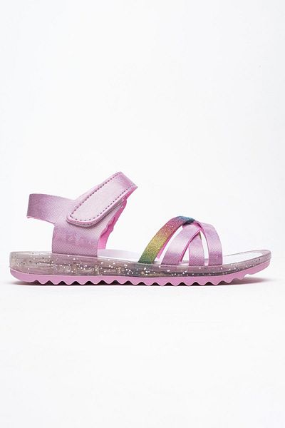 CCWAY AYAKKABI Cross Velcro Children's Sandals Pink