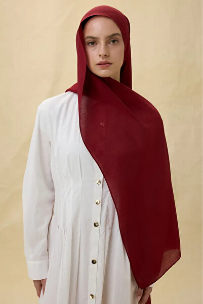 FENZA SCARF Paris Silk Dark Red Color Cotton Shawl
