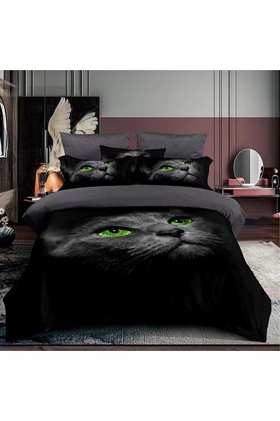 Pucioasa 3D finet underwear 1 person, 3 pieces, Black Cat