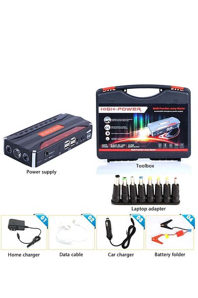 Primo Plus Dinex DX1785 Multi-Purpose Car Starter Battery 20000mAh + Air Compressor