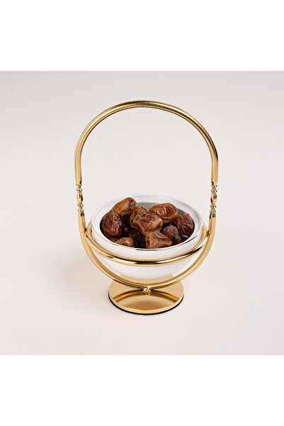 Dallaty white porcelain nut bowl with stand